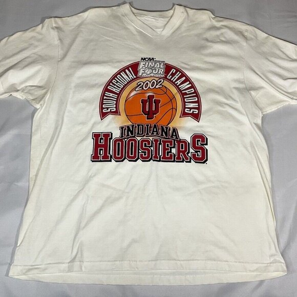 Vtg Indiana Hoosiers Shirt 2002 NCAA Final Four Basketball IU Atlanta white NWT - Picture 1 of 2